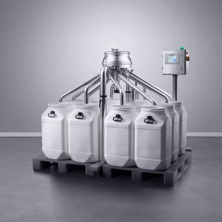 Euro pallet system diverter with 12 drums
